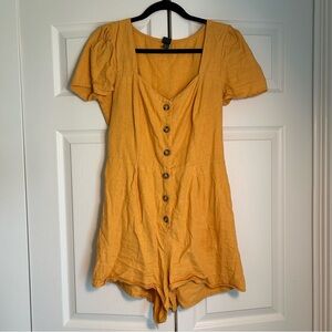 Wild Fable Orange Linen Romper